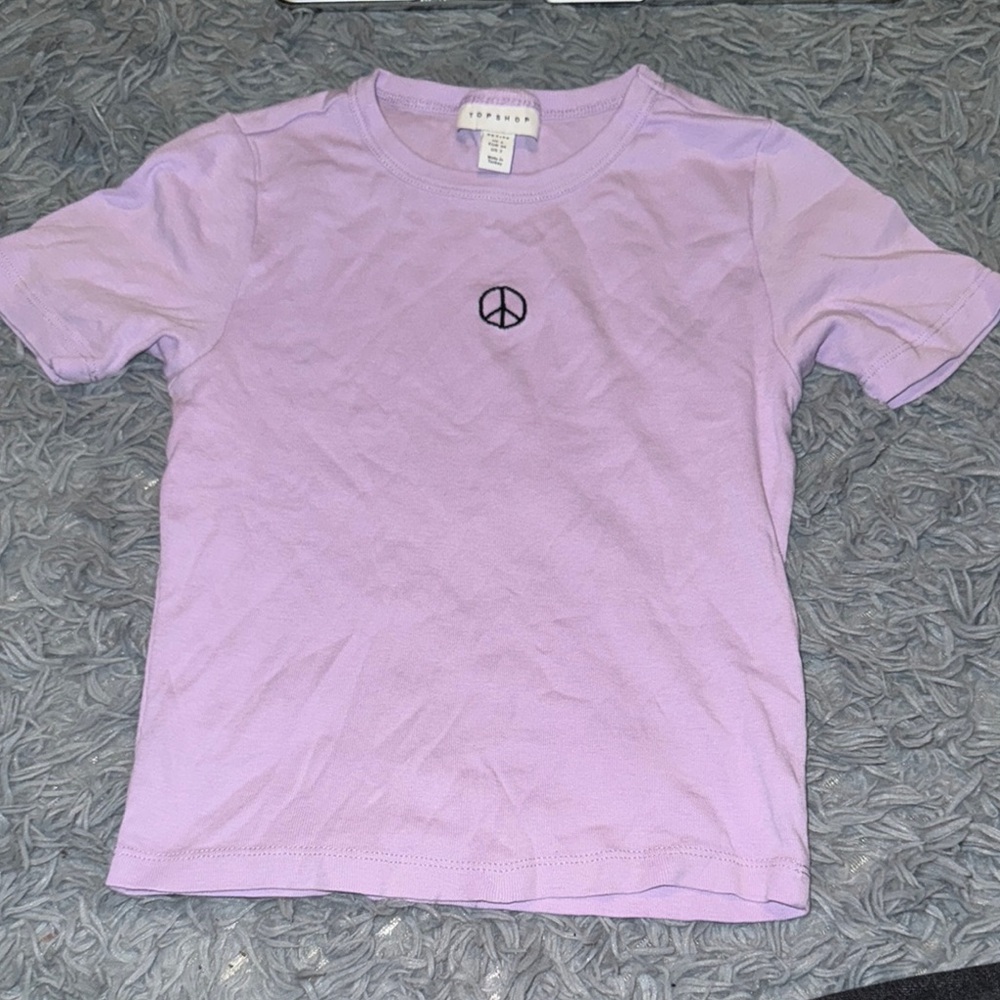Lavender Peace Symbol T-Shirt
